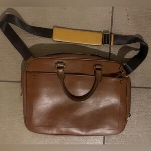 Zara Tan Leather Briefcase /bag